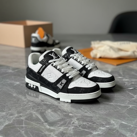 LV Trainer Sneaker luxury lifestyle editorial